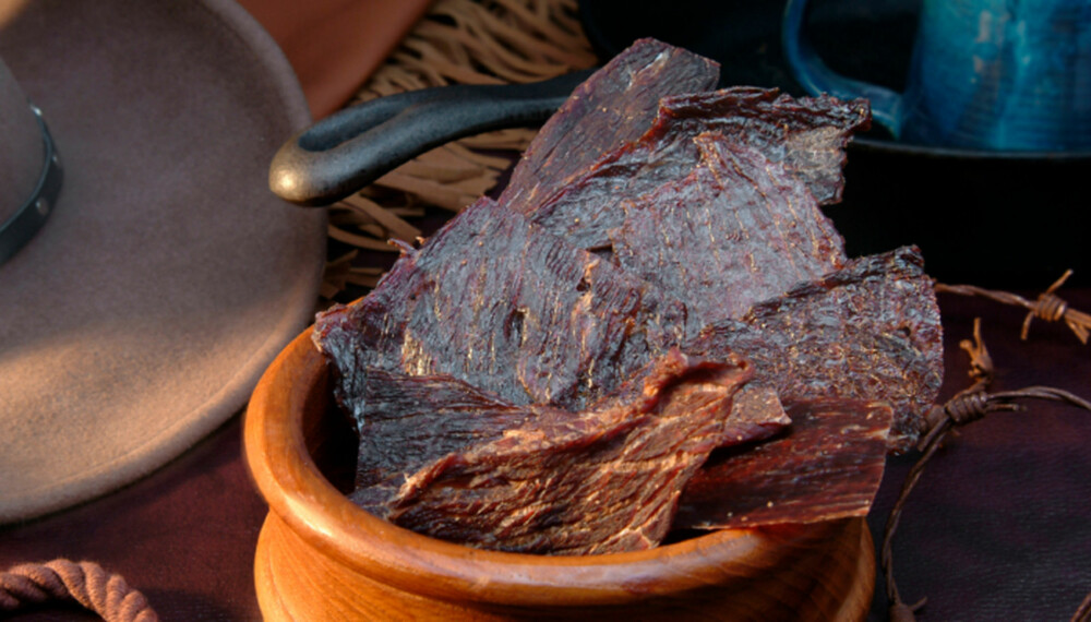 TØRKET KJØTT: Beef jerky er proviant for kraftanstrengelser, både på prærien og i den norske fjellheimen.