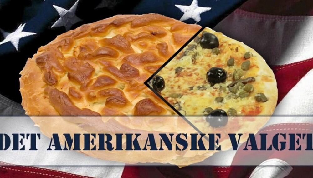 DET AMERIKANSKE VALGET: Du har valget mellom pai og pizza!
