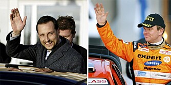RASKE MENN: Henning Solberg (t.h.) får Kronprins Haakon som gjestekartleser i nullutslippsrallyet..