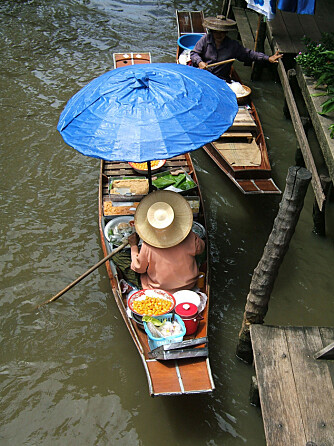 ELVEHANDEL: Fri flyt av varer på marked i Bangkok, Thailand.