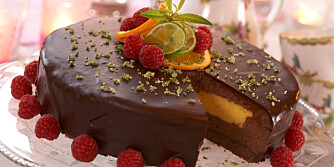 PARTY CAKE: Truffle and vanilla cream cake. PARTY CAKE: Truffle and vanilla cream cake.