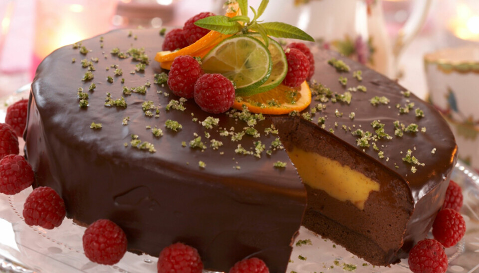 FESTKAKE: Trøffel- og vaniljekremkake.