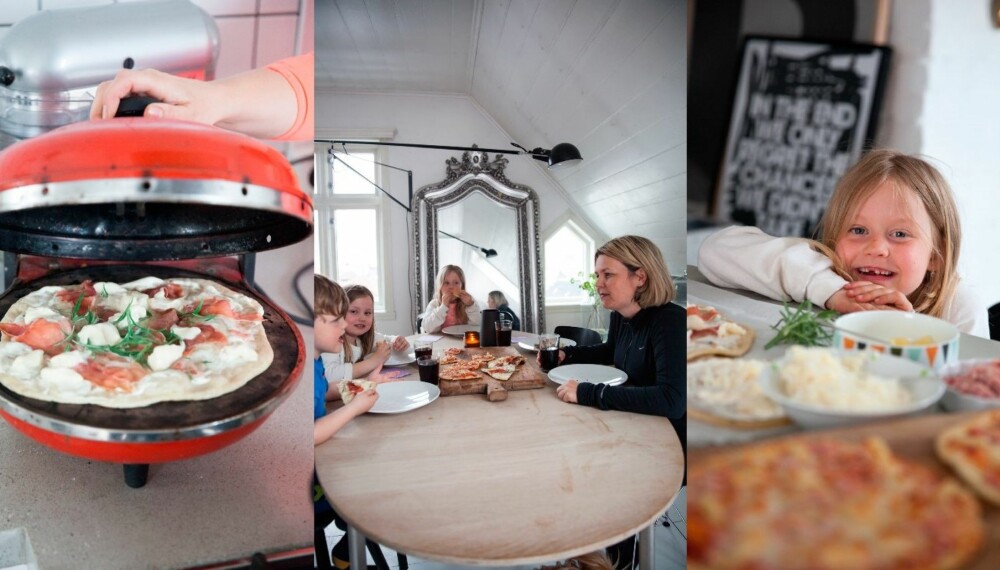 PIZZA BARN LIKER: Sett av tid til å lage pizza sammen, og bruk tiden rundt bordet til å snakke sammen om hvordan dere har det. Foto: Per Olav Sølvberg.