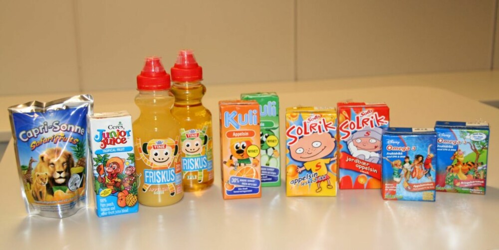 JUICETEST: Klikk/foreldre har testet juice for barn.