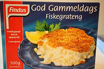 FISKEMIDDAG: Findus God gammeldags fiskegrateng.