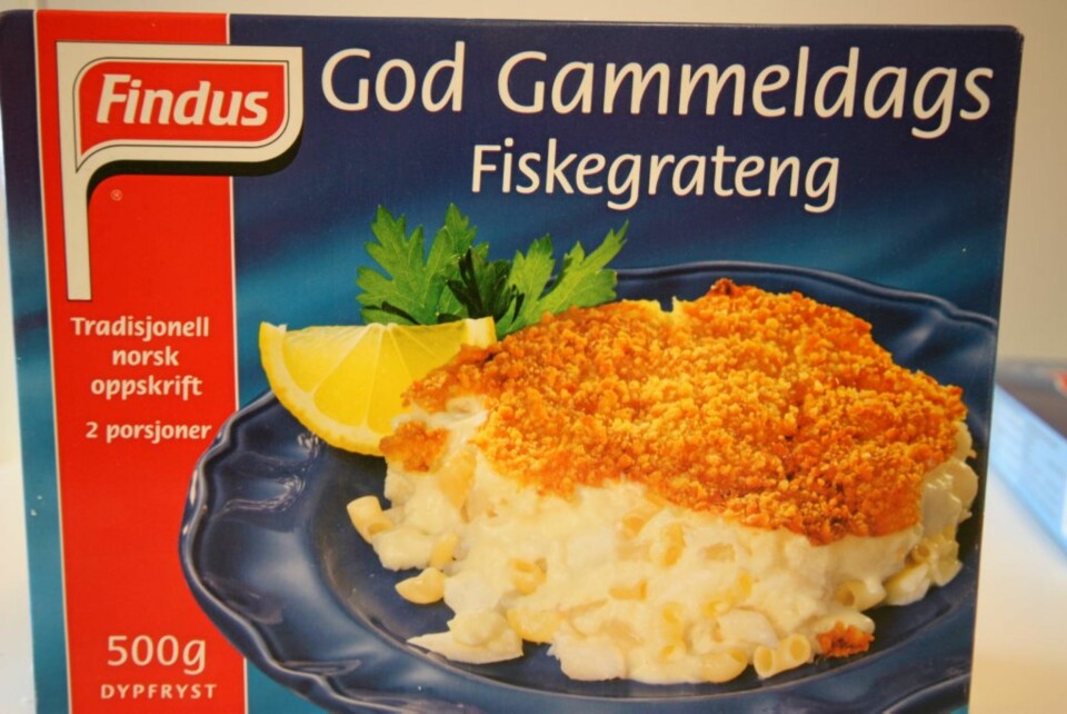 FISKEMIDDAG: Findus God gammeldags fiskegrateng.
