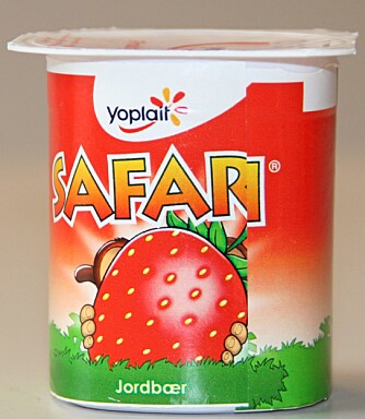 NUMMER 1: Safari apeyoghurt med jordbær. NUMMER 1: Safari apeyoghurt med jordbær.