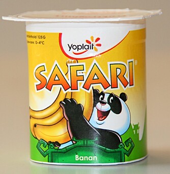 MIDT PÅ TREET: Safari økologisk bananyoghurt.