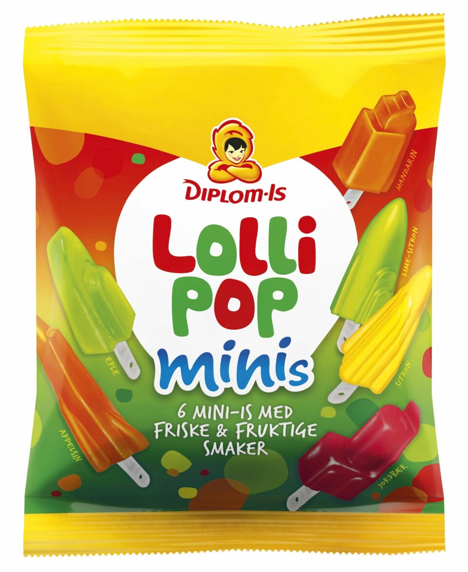 LOLLIPOP MINIS: Seks små is i en liten pose.