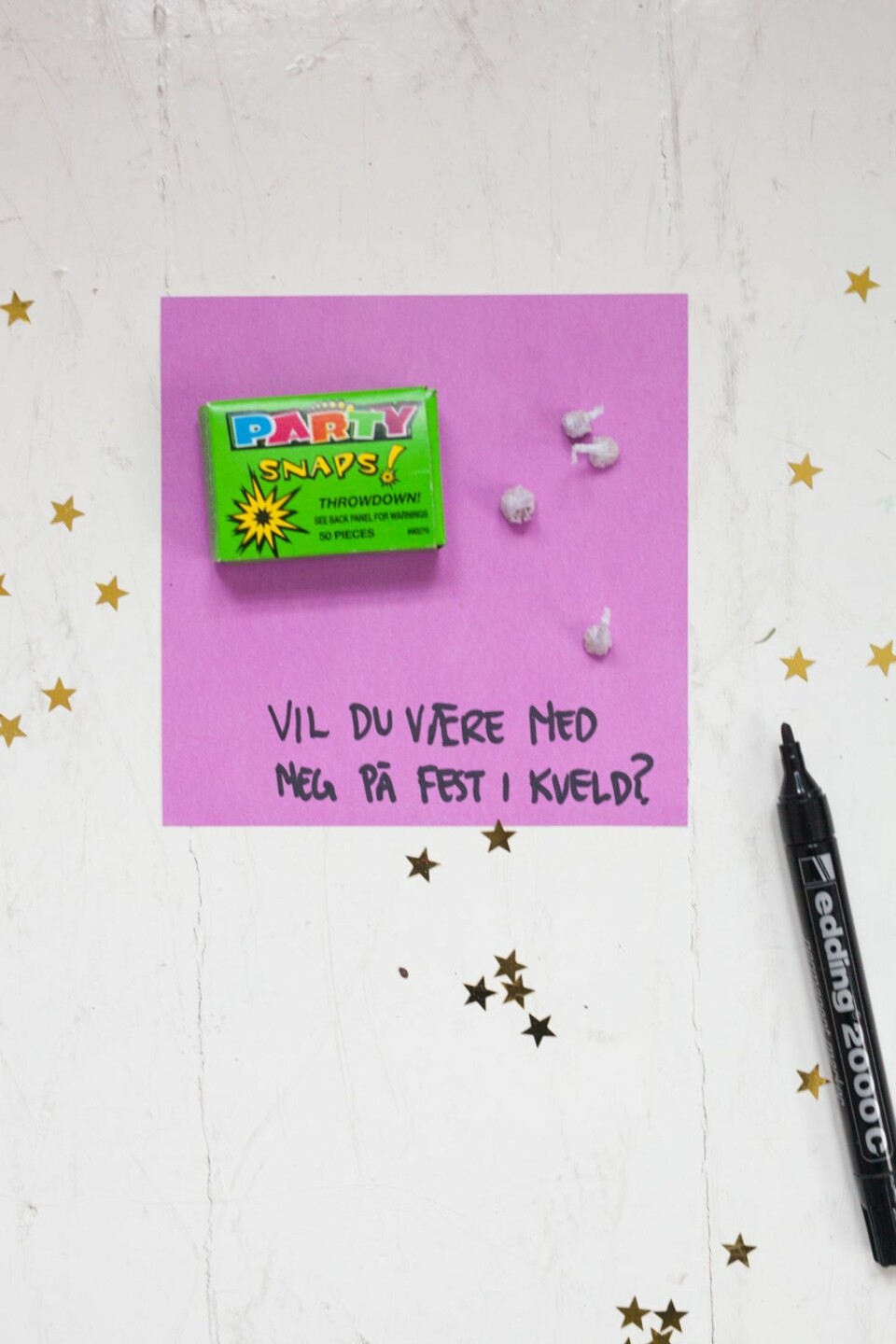 BRUK FANTASIEN: Finn på noe kreativt som gjør kortet morsomt.