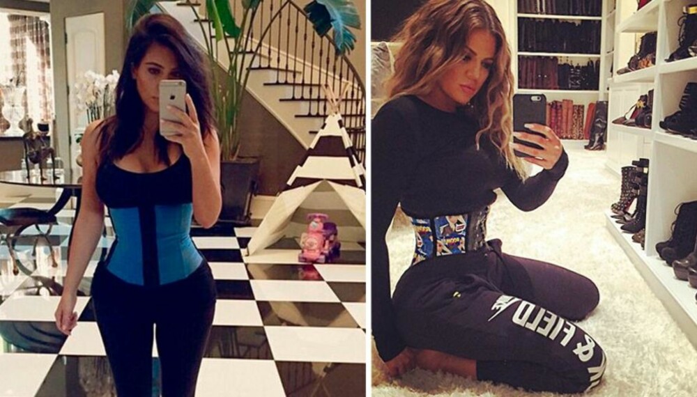 SMAL OG USMART: Joda, midjen til ser smalere ut når du har korsett på deg, så klart. Men vent til du hører hva ekspertene har å si om Kardashian-søstrenes siste trenings-dille. FOTO: Instagram SMAL OG USMART: Joda, midjen til ser smalere ut når du har korsett på deg, så klart. Men vent til du hører hva ekspertene har å si om Kardashian-søstrenes siste trenings-dille. FOTO: Instagram