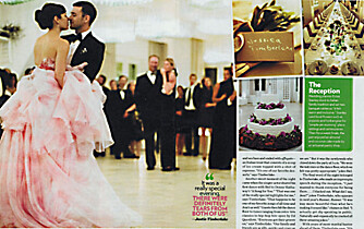 ROSA: Jessica Biel giftet seg med Justin Timberlake i en sukkertøy av en kjole.