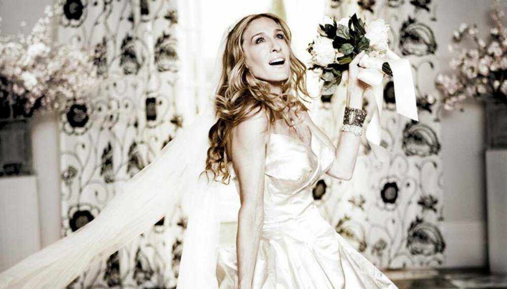 SOM FRA ET EVDENTYR: Carrie (SJP) er den perfekte ikoniske bruden, selvom bryllupet ikke ble helt som planlagt.