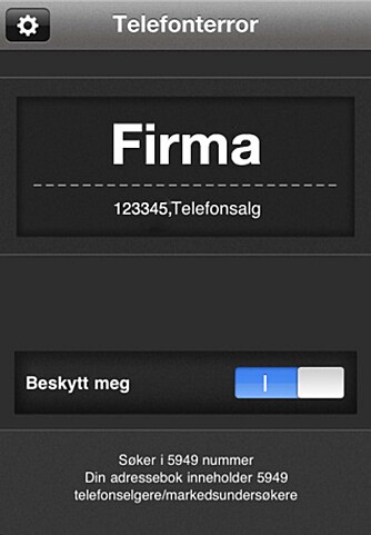 FOR IPHONE: Telefonterror-appen. FOR IPHONE: Telefonterror-appen.