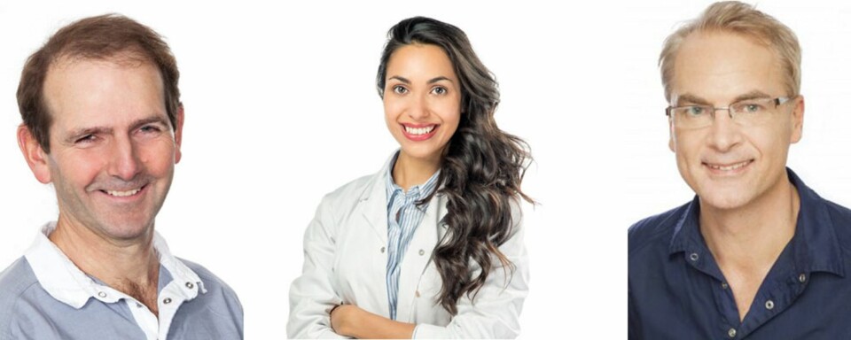 HUDLEGER: F.v. Jon Langeland, Rolah O. Rønning, Henning Stang.