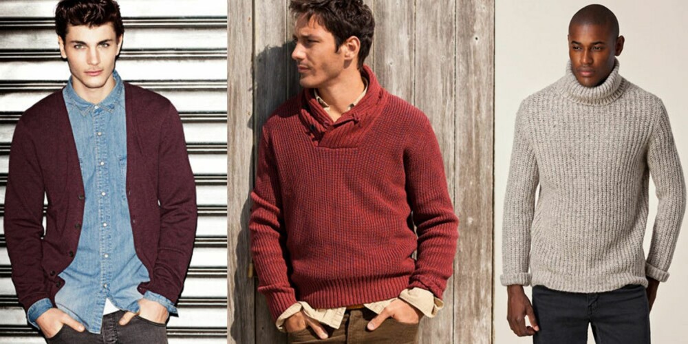 OVERDEL: Cardigan fra H&M, 149 kr, strikkagenser fra H&M, 149 kr, pologenser fra BLK DNM, 1995 kr. OVERDEL: Cardigan fra H&M, 149 kr, strikkagenser fra H&M, 149 kr, pologenser fra BLK DNM, 1995 kr.