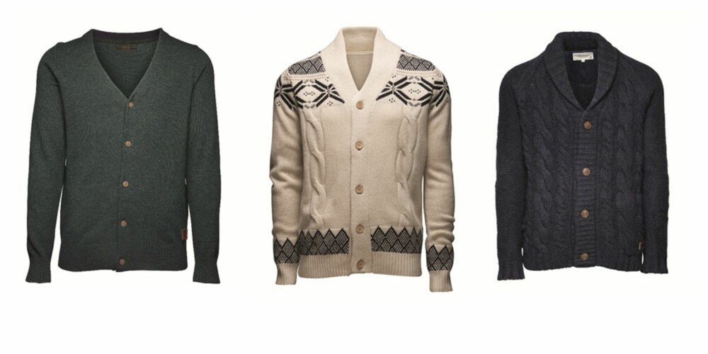 CARDIGANS: Fra venstre: 399 kr, 699 kr, 699 kr.