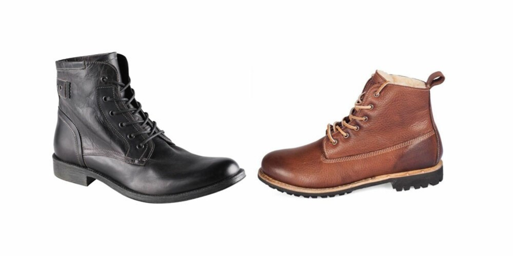 SKO: Sorte fra Aldo, 880 kr, brune fra Blackstone,1799 kr.