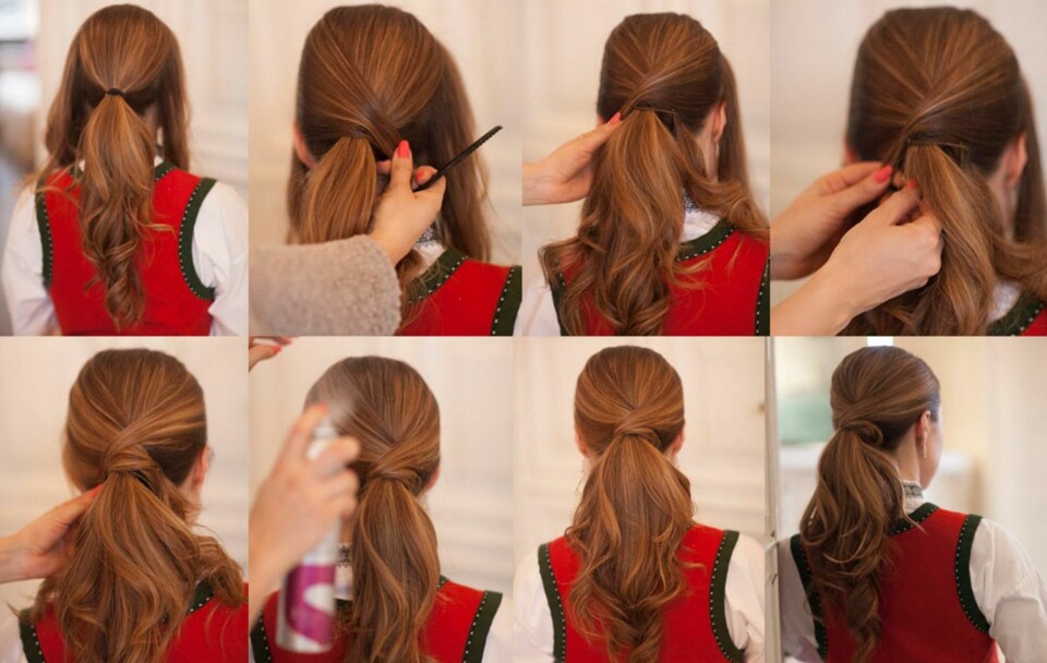 VRIDD HALE: Her har du en glamorøs utgave av en lav hestehale. Denne er svært enkel å få til, men samtidig ser den helt utrolig flott ut som en vakker festfrisyre. Her ser du hvordan du kan gjør det steg for steg.