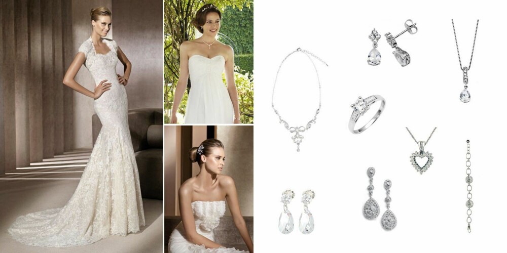 ROMANTISK: Små, nette smykker med blanke stener passer perfekt til den romantiske bruden. Øredobber med blanke stener fra Celine Engelstad (550 kr), kjede fra Lilly Bridal, nostalgisk ørepynt fra Anna Johnson & Friends (649 kr), stor ring fra Bjørklund (598 kr), hjerteanheng fra Juvelen (449 kr), små øredobber i hvitt gull fra Bjørklund (1498 kr), anheng med blank stein fra Bjørklund (298 kr), armbånd fra Dyrberg/Kern (769 kr). ROMANTISK: Små, nette smykker med blanke stener passer perfekt til den romantiske bruden. Øredobber med blanke stener fra Celine Engelstad (550 kr), kjede fra Lilly Bridal, nostalgisk ørepynt fra Anna Johnson & Friends (649 kr), stor ring fra Bjørklund (598 kr), hjerteanheng fra Juvelen (449 kr), små øredobber i hvitt gull fra Bjørklund (1498 kr), anheng med blank stein fra Bjørklund (298 kr), armbånd fra Dyrberg/Kern (769 kr).
