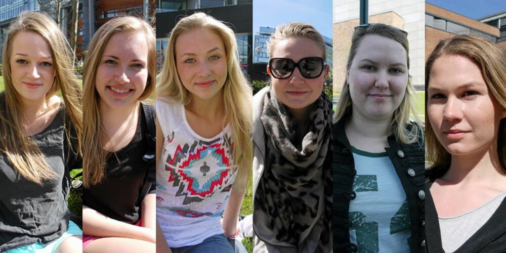 BLANDET SMAK: De yngste er litt mer skeptiske til bunad enn de eldste. Fra venstre: Mari Ørbæk, Eirin Hansson, Eilen Våler, Ana Vidakovic,Maria Nedregård, Johanne Birkeland.