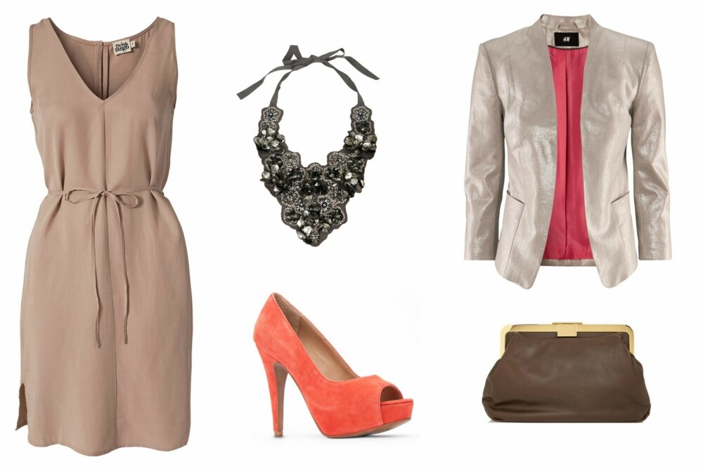 NUDE: Kjole fra Nelly.no, 625,-, Halskjede fra Zara, 299,-, Blazer fra H&M, 399,-, Pumps fra Mango, 449,-, Veske fra Miu Miu/Netaporter, ca 8000,-. NUDE: Kjole fra Nelly.no, 625,-, Halskjede fra Zara, 299,-, Blazer fra H&M, 399,-, Pumps fra Mango, 449,-, Veske fra Miu Miu/Netaporter, ca 8000,-.