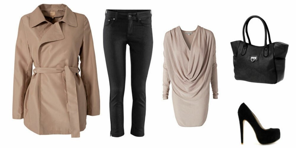 FRA DAG TIL KVELD: Et antrekk du kan gå i hele dagen sammen med noen behagelige sko. Om kvelden bytter du ut flate sko med pumps, så er du klar for drinker på byen. Kåpe fra Jeane Blush, 499 kr, jeans fra &denim, 299 kr, genser fra Dagmar, 1449 kr, veske fra Don Donna, 449 kr, pumps fra Nelly, 699 kr. FRA DAG TIL KVELD: Et antrekk du kan gå i hele dagen sammen med noen behagelige sko. Om kvelden bytter du ut flate sko med pumps, så er du klar for drinker på byen. Kåpe fra Jeane Blush, 499 kr, jeans fra &denim, 299 kr, genser fra Dagmar, 1449 kr, veske fra Don Donna, 449 kr, pumps fra Nelly, 699 kr.