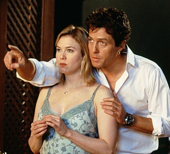 SKJØRTEJEGER: I «Bridget Jones»-filmene spilte Hugh den uskikkelige Daniel Clever, som lurte Bridget Jones (Renée Zellweger) trill rundt.