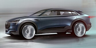 AUDI ELBIL: Audis første elektriske bil blir en SUV som etter alle solemerker skal hete Q6. ILLUSTRASJON: Audi