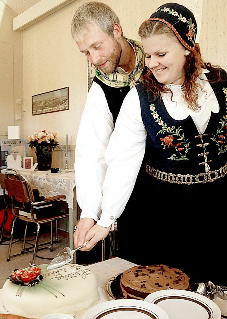NYGIFT: Andreas og Maren giftet seg i Lisleherad Misjonsforening i høst.