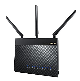 ASUS RT-AC68U var første ruter i AC1900-klassen, noe som betyr datarate på 1300 Mbps på 5 GHz-båndet og 600 Mbps på 2,4 GH-båndet.