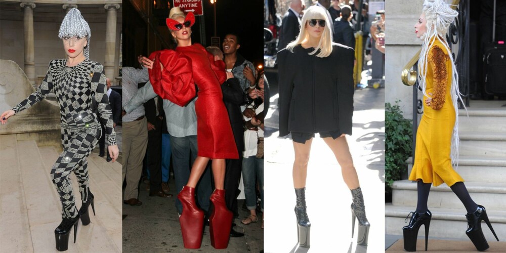 OPP I HØYDEN: Øvelse gjør mester - vips, så kan du gå på like høye sko om Lady Gaga. Eller kanskje ikke...