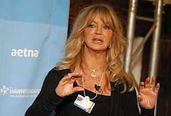 Holdt foredrag: Superstjernen Goldie Hawn representerte sin egen forening, Hawn Foundation, i Sveits.