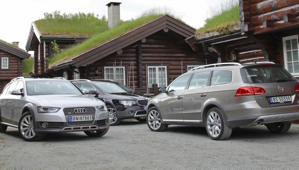 POPULÆRE: Vi har testet Audi A4 Allroad, Skoda Superb 4Drive og VW Passat Alltrack mot hverandre. FOTO: Petter Handeland POPULÆRE: Vi har testet Audi A4 Allroad, Skoda Superb 4Drive og VW Passat Alltrack mot hverandre. FOTO: Petter Handeland