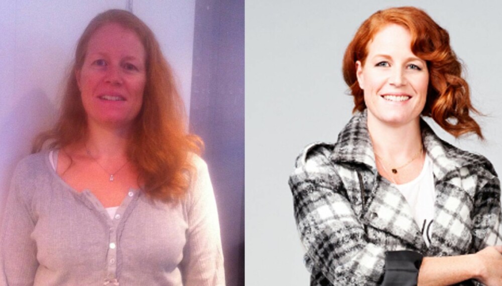FØR OG ETTER: Til venstre: Slik så Eirin ut før makeoveren. Til høyre: Slik ble resultatet - wow!