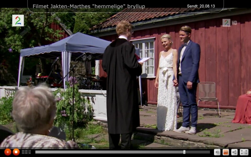 BRYLLUP: Marthe og Håvard Sveberg giftet seg i fjor sommer.