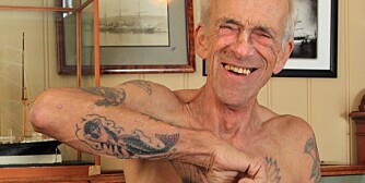 Havfruen er hans siste tatovering, perforert inn 14. september 2013.