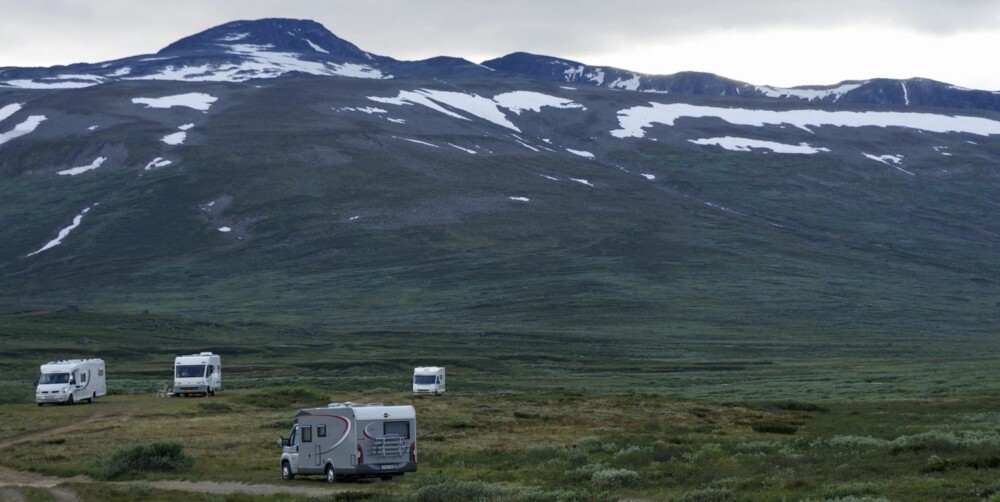 FJELLTUR: Hvordan fungerer bobilen som ""base camp"" på fjellet? lei en bil og prøv. FOTO: Geir Svardal
