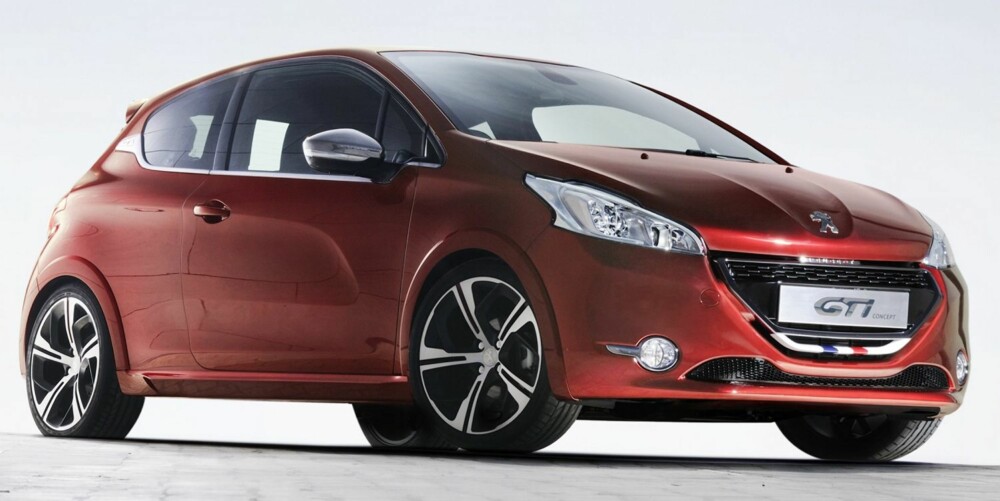 VISES SNART: Peugeot 208 GTI Concept vises på bilutstillingen i Genève, sammen med den snart norgesaktuelle 208