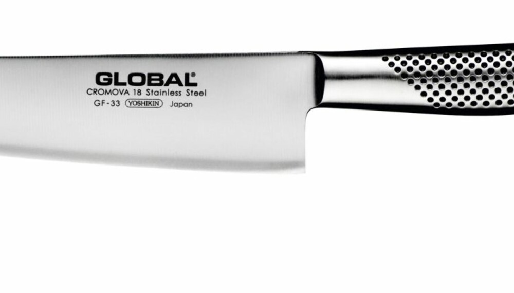 Kjøkkenkniv fra Global. Verdi kroner 1700,-.