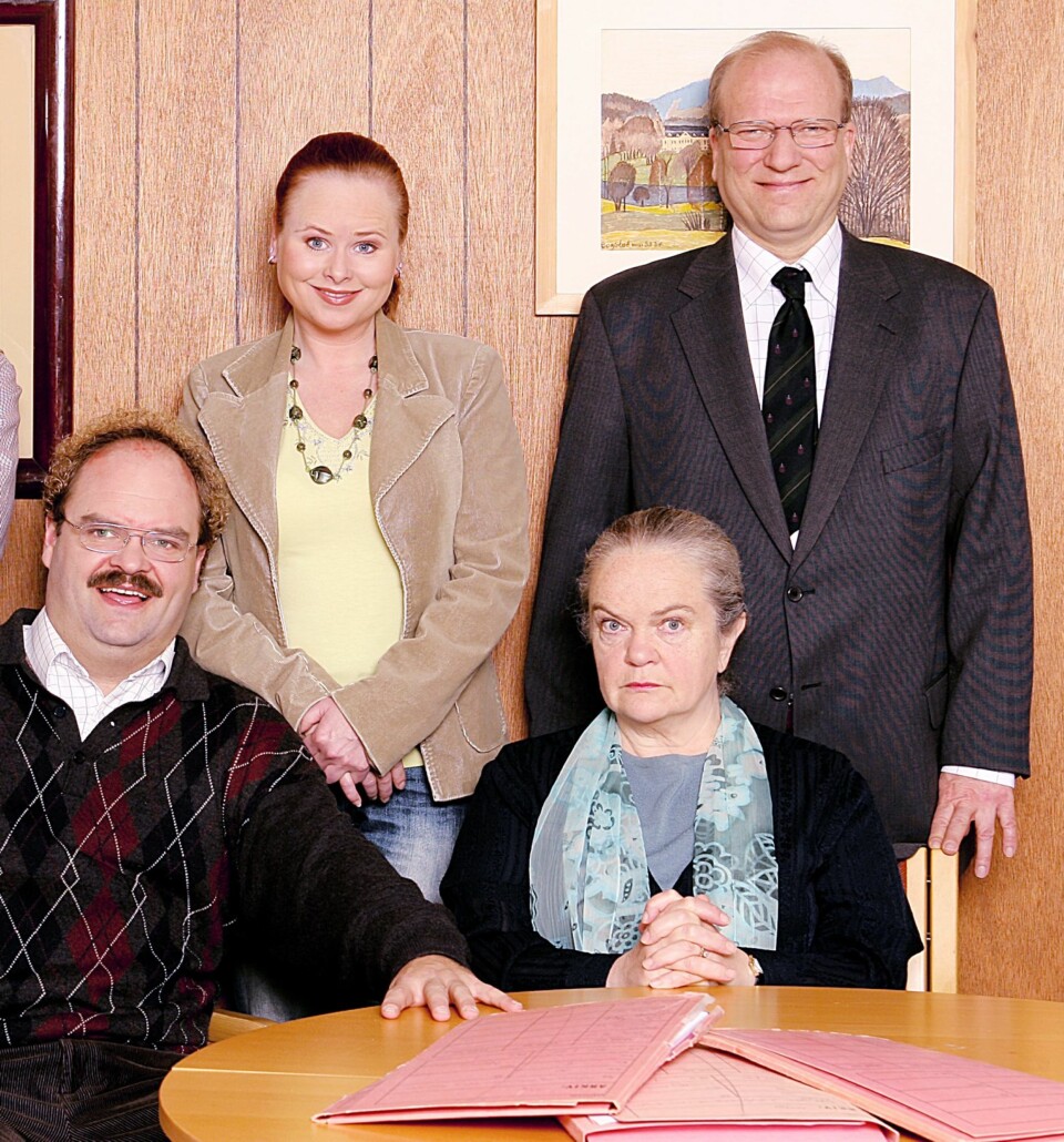NAV: Rune var rollefiguren til Ingar Helge Gimle i TV-serien «NAV». Her er han sammen med f.v. Tor (Atle Antonsen), Berit (Siw Anita Andersen) og Liv (Anne Marit Jacobsen).
