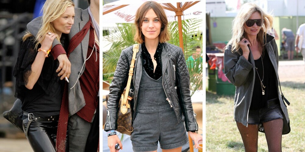 ROCKA: Kate Moss og Alexa Chung viser hvordan du kan kjøre en rocka stil på festival i sommer.