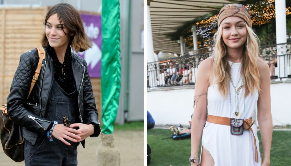 FESTIVALMOTE: Hva slags stil går du for i år? Alexa Chung sin rocka stil eller Gigi Hadid sin bohemstil? FESTIVALMOTE: Hva slags stil går du for i år? Alexa Chung sin rocka stil eller Gigi Hadid sin bohemstil?