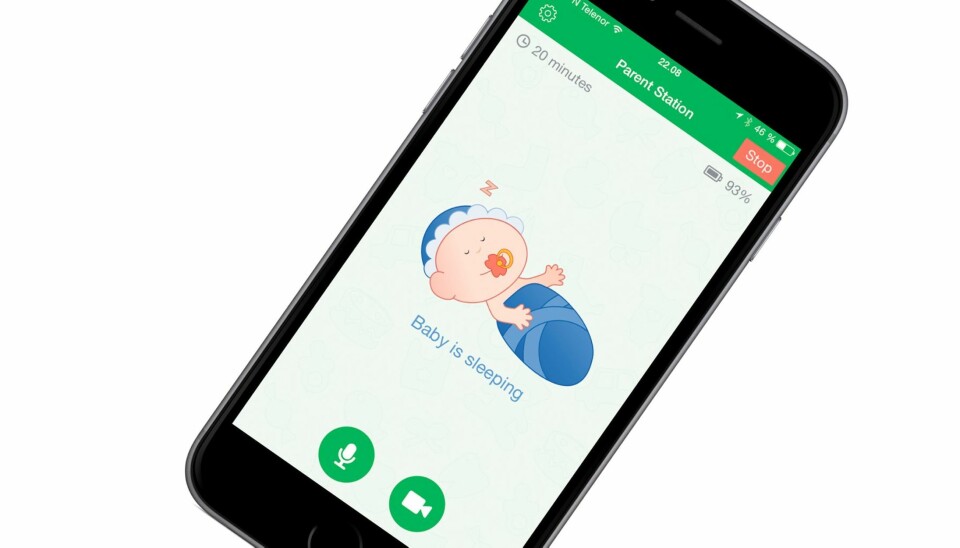 BABYMONITOR: Her har du en app til 39 kroner som fungerer langt bedre enn de billigste babycallene.