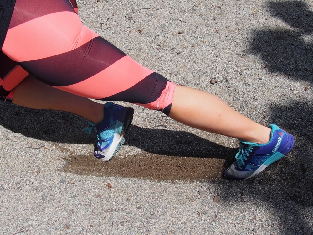 TRENER: Med løpende planke får du trent hele kroppskorsetet/core, forside lår og puls.