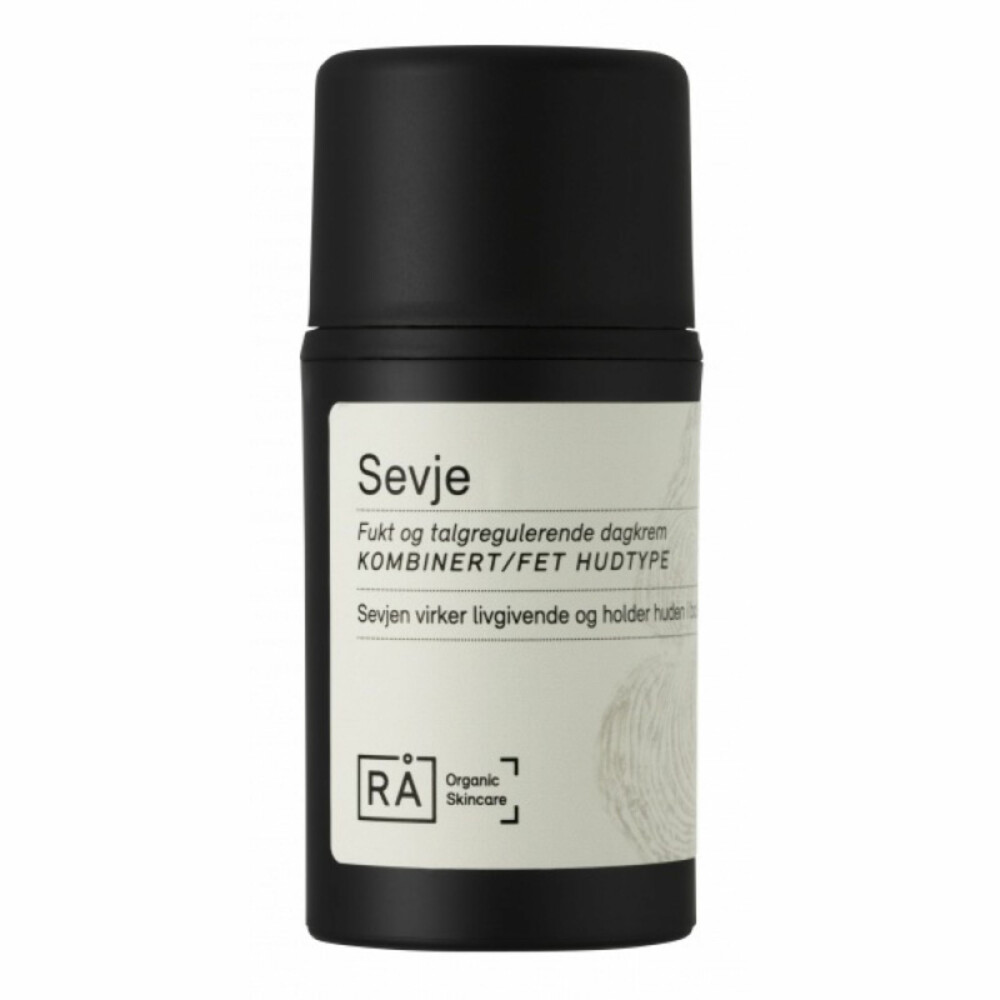 TALGREGULERENDE DAGKREM: Sevje fra Rå Organic Skincare, kr 390. 