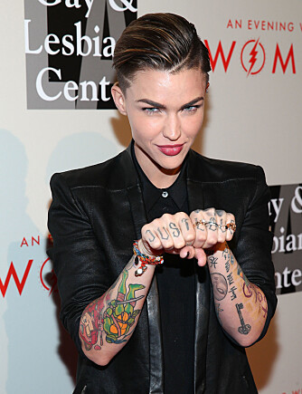 TATOVERT: Ruby Rose har over 30 tatoveringer, hvor noen har en dypere mening fra hennes pregede barndom, mens andre er mer av den humoristiske sorten.