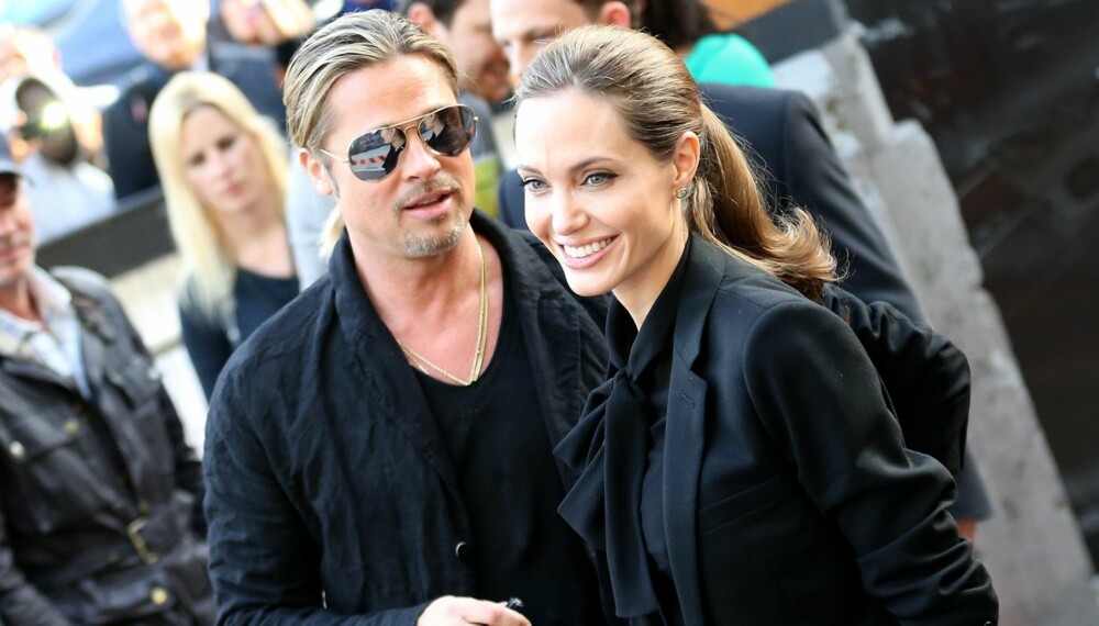 KJÆRESTEN: Brad Pitt sammen med sin kjære.