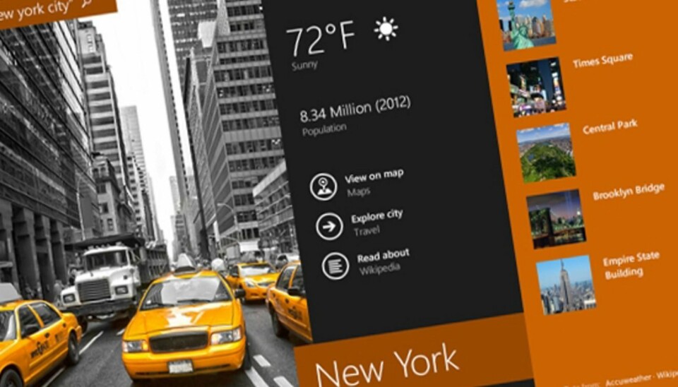 GLOBALT SØK: En ny og bedre søkefunksjon kommer med Windows 8.1.