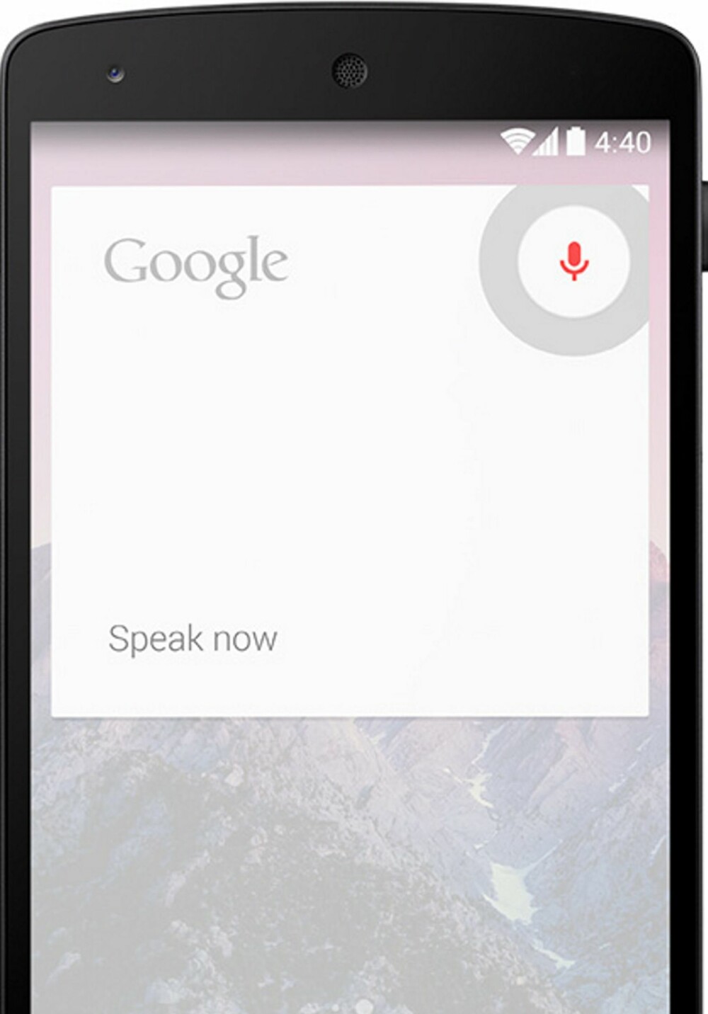 TALESTYRING: Nexus 5 og Android 4.4 har fått talestyring. Du kan be mobilen om å gjøre noe ved å starte kommandoen med "Ok Google".